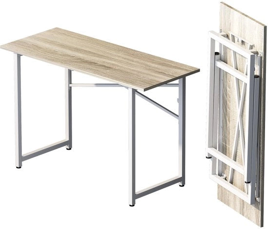 Scrivania Opklapbare con Montaggio Facile - Beige - Adatta per Ufficio Casalingo e Gaming - Spaziale e Stilosa