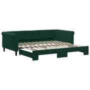 Divano letto | Sof¨¤ letto | Letto singolo Estraibile Verde Scuro 100x200cm Velluto