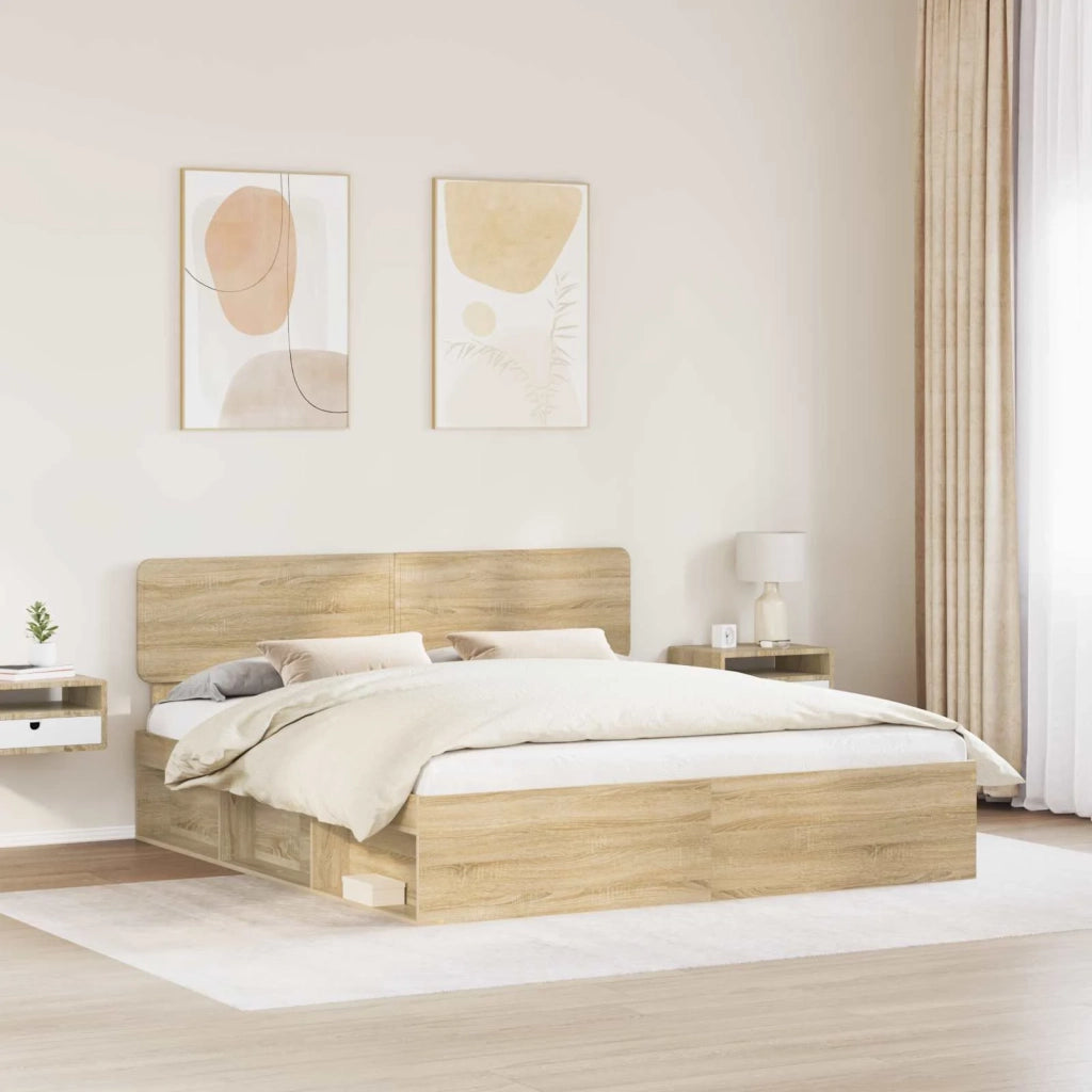 Struttura del letto Sonoma 200 x 200 cm Pino massello 3412035