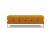 Cosmopolitan Design - Panca "Bali" 2 posti in tessuto strutturato giallo 