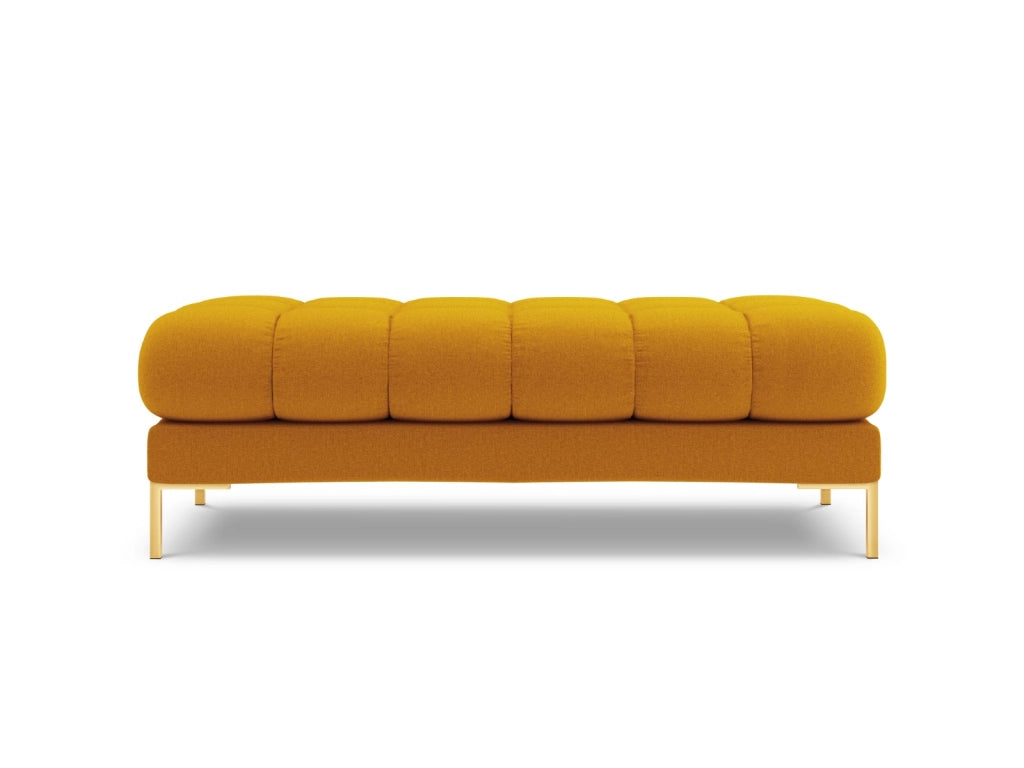 Cosmopolitan Design - Panca "Bali" 2 posti in tessuto strutturato giallo 