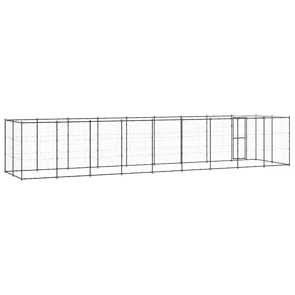 Gabbia per Cani da Esterno in Acciaio con Tetto 21,78 mÂ² cod mxl 55559