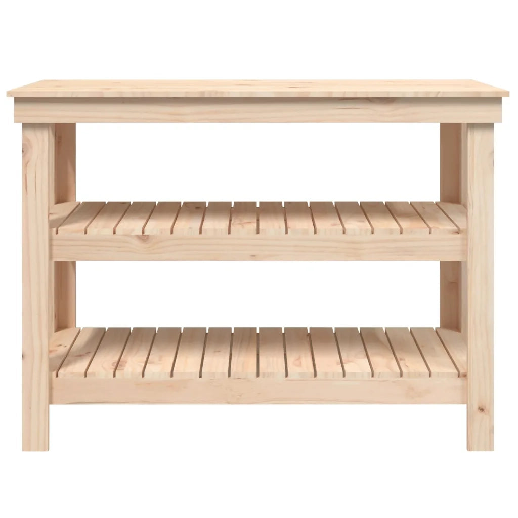 Banco da Lavoro 110,5x50x80 cm in Legno Massello di Pino cod mxl 16754