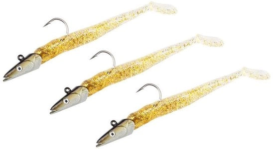 Swimbaits 19 g/11 cm - 3 pezzi - Coda removibile - Materiale artificiale naturale - Anello in acciaio di carbonio - Disegno flessibile