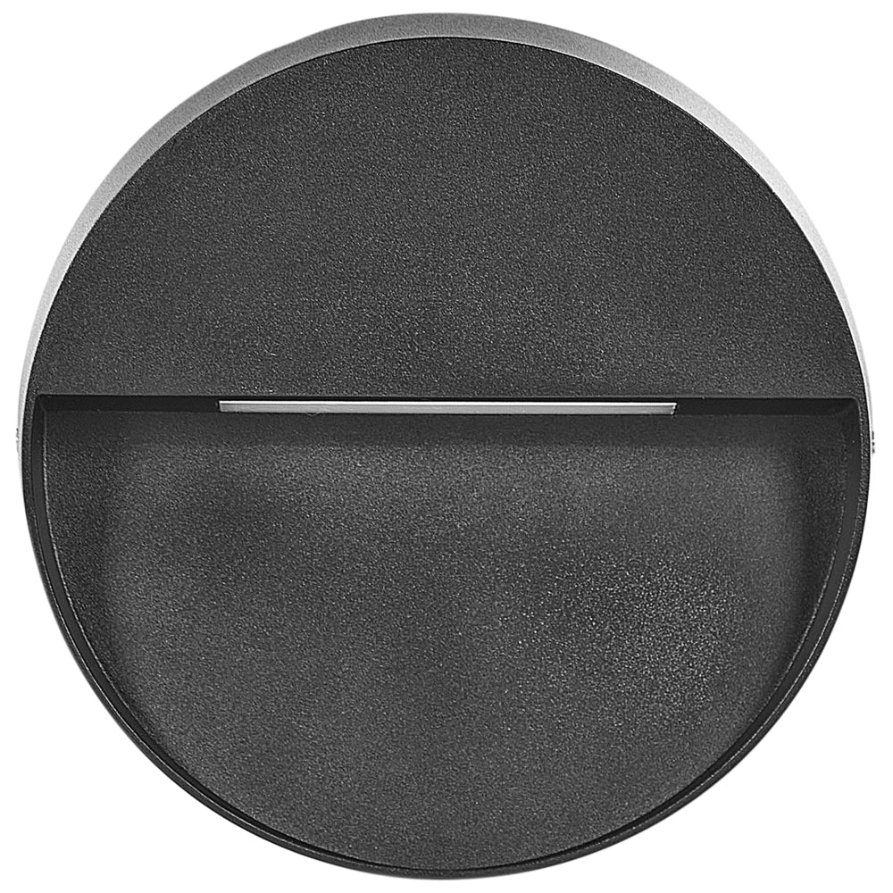 Set di 2 lampade da parete con LED in metallo di colore nero stile moderno contemporaneo