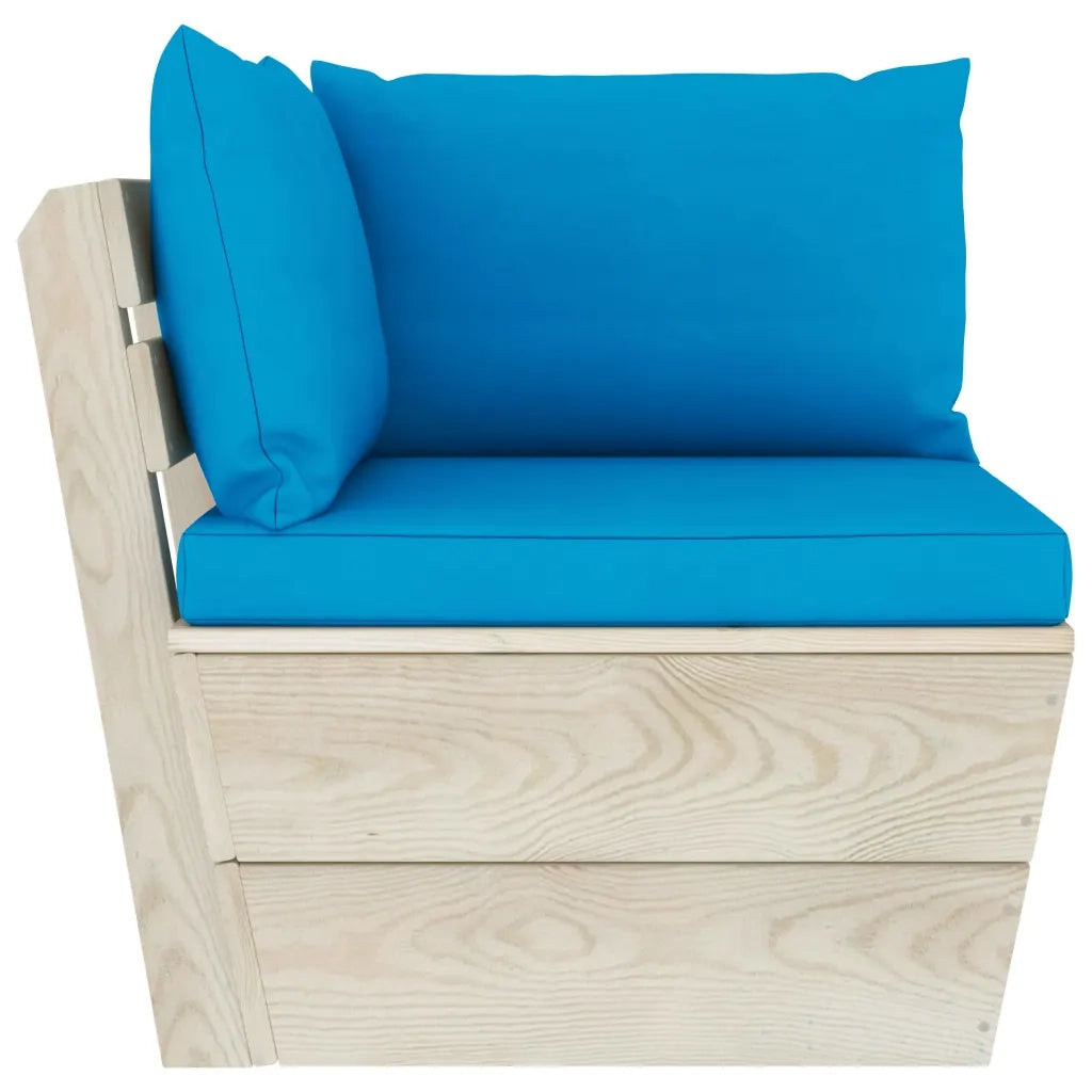 Divano da Giardino a 2 Posti su Pallet con Cuscini Legno Abete 3063388