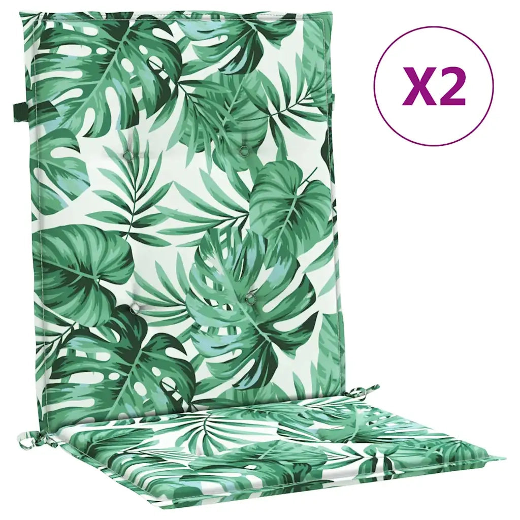 vidaXL Cuscini per sedie Altro 2 pcs Motivo a foglia 100 x 50 x 3 cm