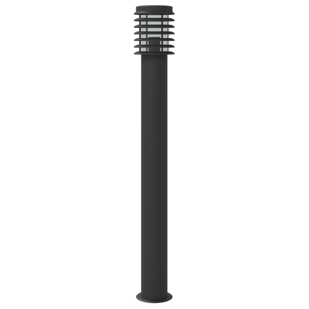 vidaXL Lampada da Terra per Esterni Argento 110 cm in Acciaio Inox