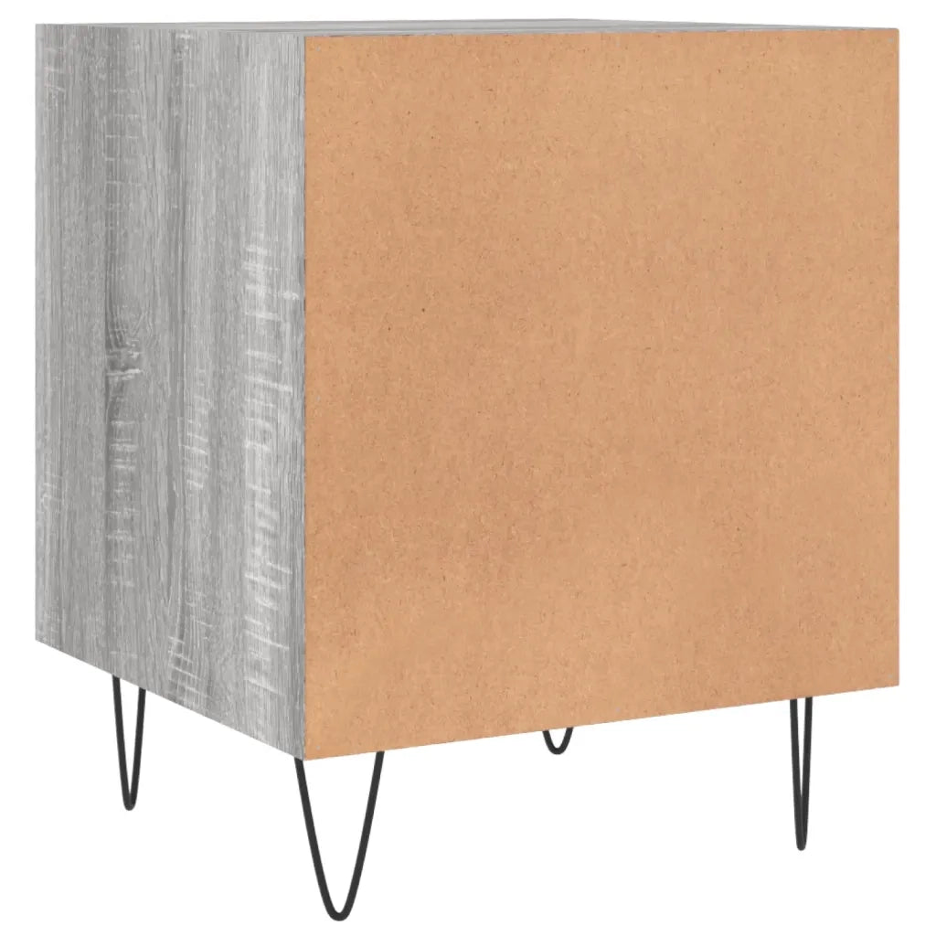 Set di 2 Comodini | Armadio da Notte | Mobiletto da notte Grigio Sonoma 40x40x50 cm in Legno Multistrato