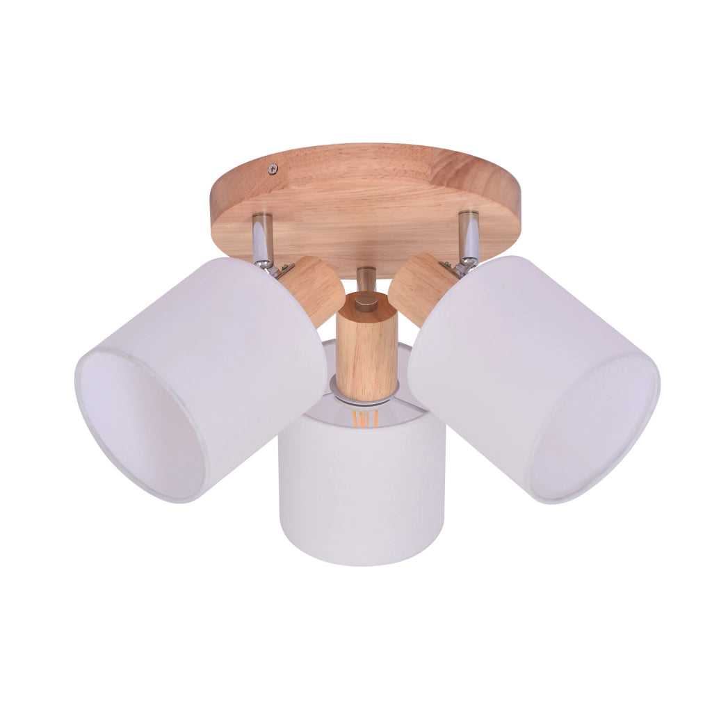 ZMH Faretto da soffitto 3 fiamme rotonde orientabili 350° per cucina soggiorno