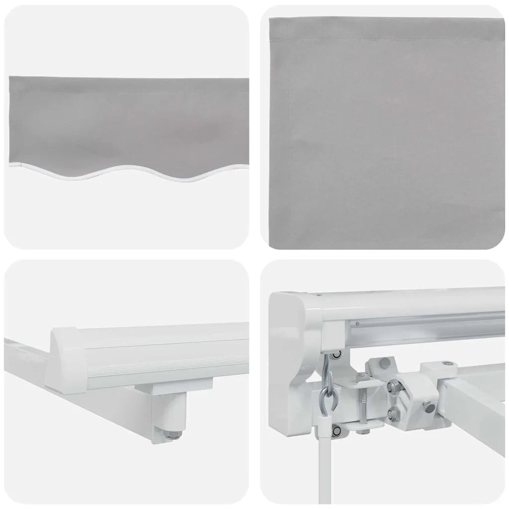 Tenda Retrattile Grigio chiaro 400x200 cm Tessuto 3329871