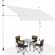 Tenda da sole telescopica e retrattile, Tenda parasole resistente ai raggi UV impermeabile 300 x 120 cm Beige-Tende parasole