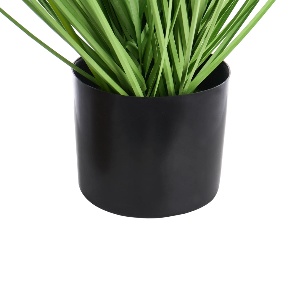 Pianta artificiale in vaso per interni decorazione ornamentale in plastica con vaso nero e fiori bianchi 120 cm accessorio decorativo per interni
