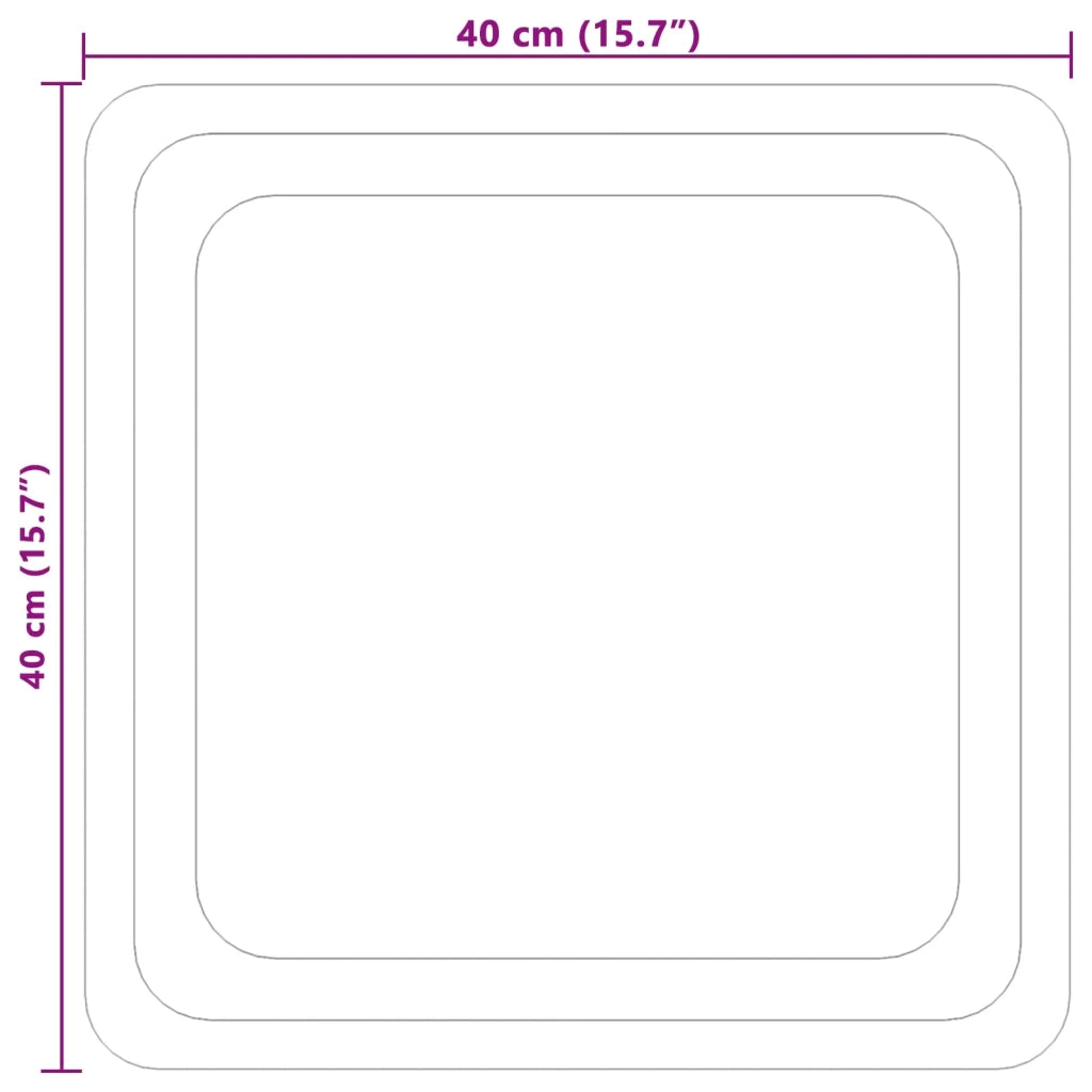Specchio da bagno LED Trasparente 40 x 40 cm vetro temperato 42045826