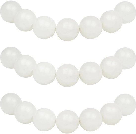 Kralen perle per 4mm 85 pezzi Perle di giada bianca con foro Naturale perle rotonde singole per la creazione di gioielli bracciali collane