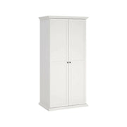 Guardaroba 2 ante Darby, Mobile camera da letto, Cabina armadio portabiti, Armadio appendiabiti, 96x63 h200 cm, Bianco