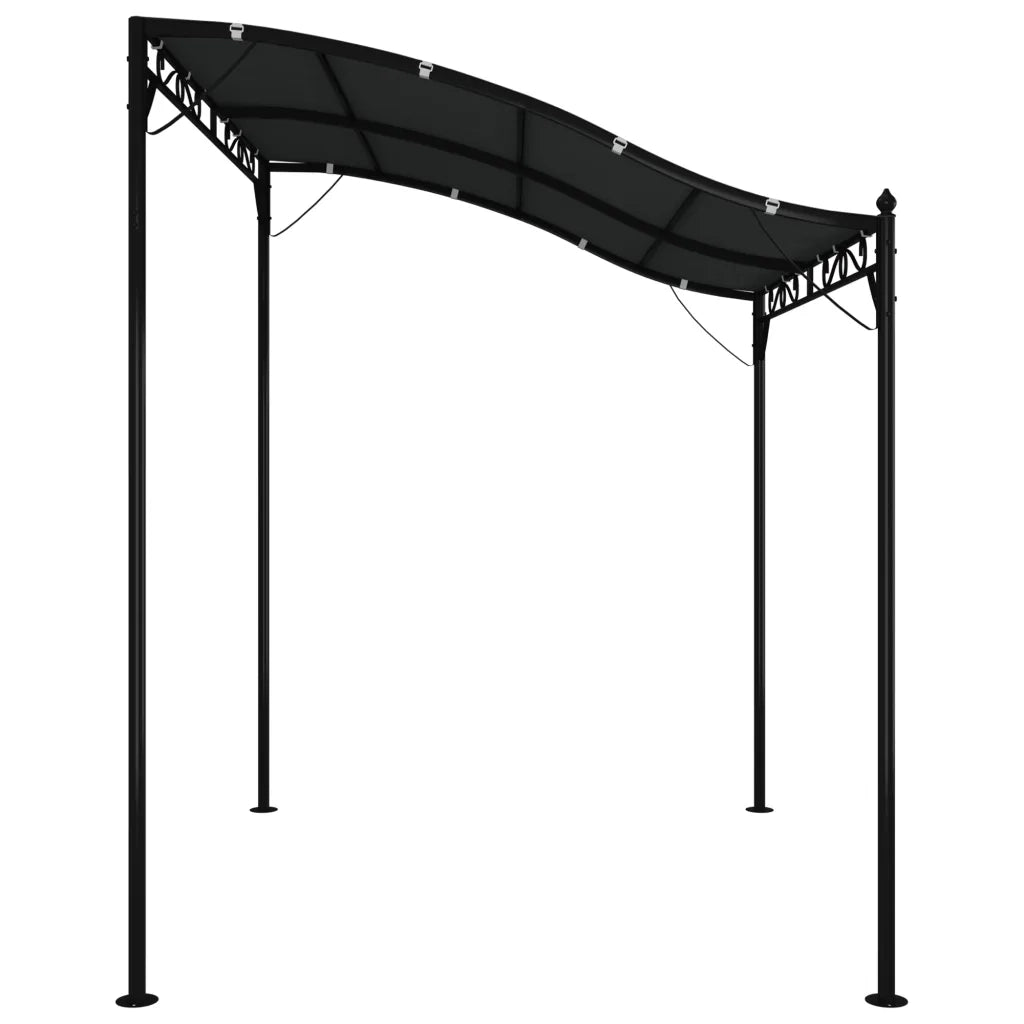 Tettoia Antracite 2x2,3 m 180 g/mÂ² Tessuto e Acciaio
