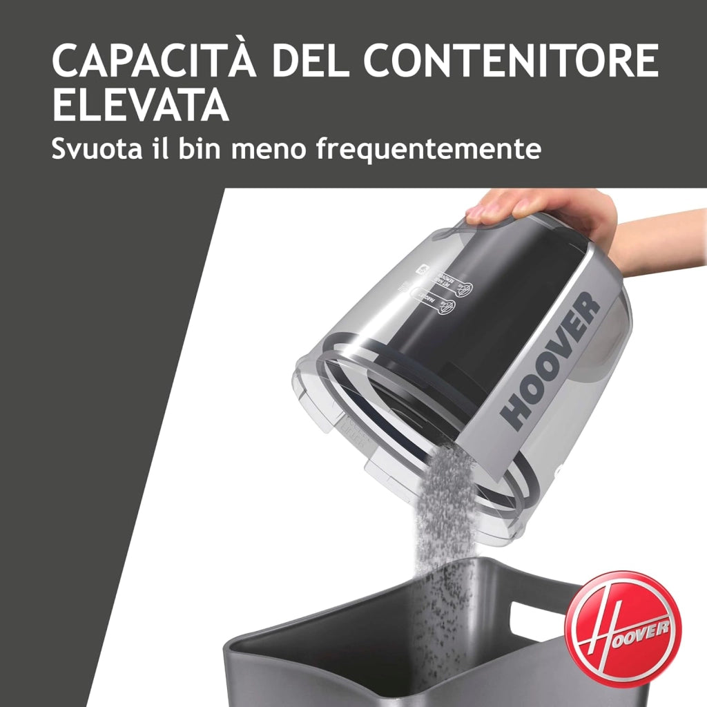 BR71_B30, Aspirapolvere a traino senza sacco, 700 W, 2 litri capacità bin, 78 Decibel, Mini turbo spazzola, Nero/Verde/Grigio Fumo