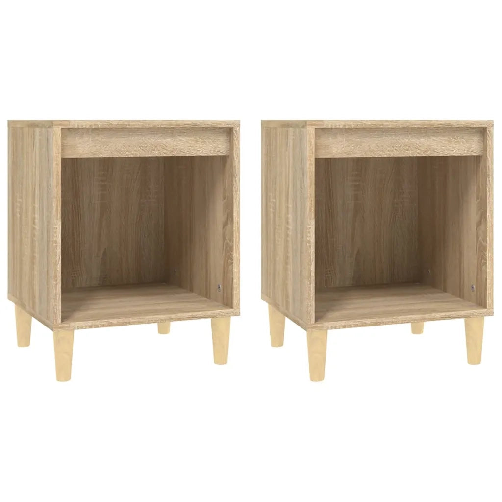 Comodini 2 pz-Set di 2 Tavolino da notte Rovere Sonoma 40x35x50 cm