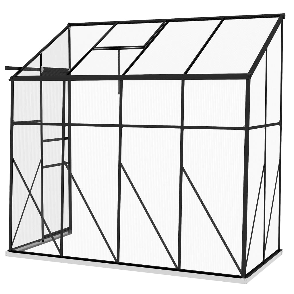 Serra da giardino in policarbonato ¨C zephmum ¨C nero 127x253x240 cm