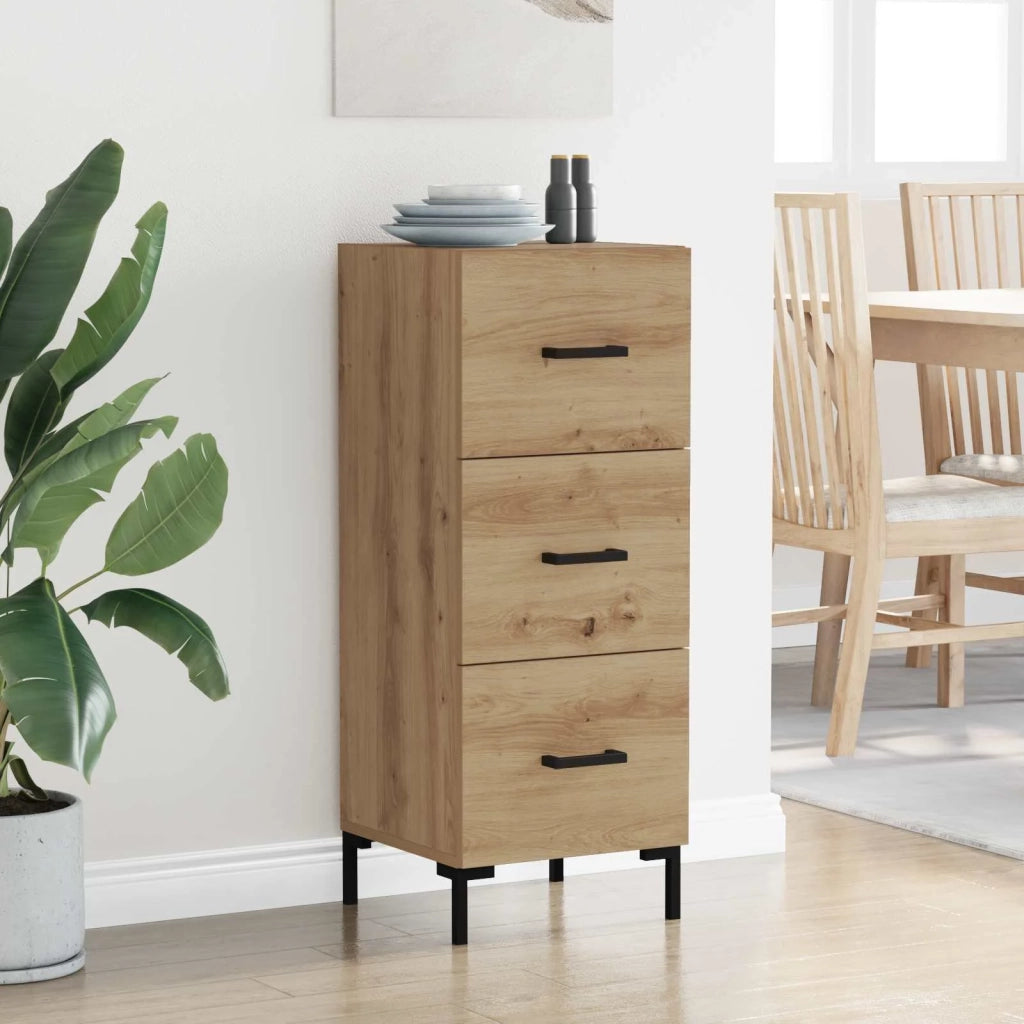 Credenza | Madia | Buffet da pranzo | Armadio da pranzo Rovere artigianale 34,5 x 34 x 90 cm Legno multistrato