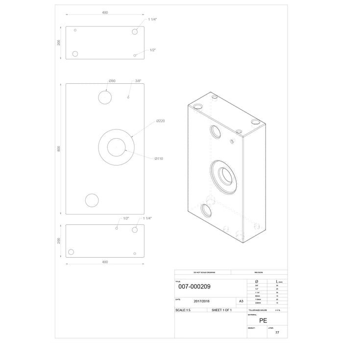 Serbatoio rigido neutro acqua tanica da campeggio e nautica 77 lt