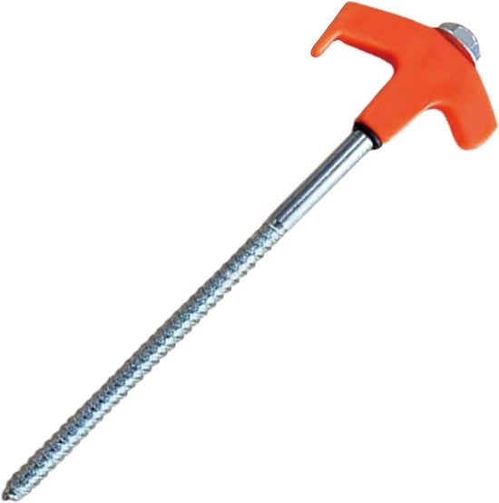 Haringe per terra - 4 haringhe | 20 cm haringhe metalliche pesanti a vite | haringhe in acciaio al carbonio per campeggio | per tenda | per terreni duri e ghiaia