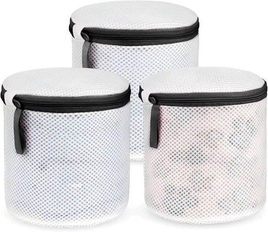Set da 3 pezzi - Sacchi di lavaggio con cerniera - Sacchi per lavaggio delicato, calze, intimo e abbigliamento per bambini