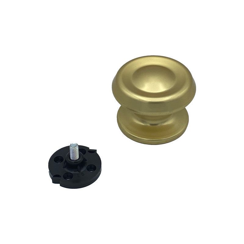 Pomolo fisso per porta SAGUATTI 176/80BB in alluminio oro lucido