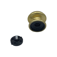 Pomolo fisso per porta SAGUATTI 176/80BB in alluminio oro lucido