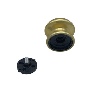 Pomolo fisso per porta SAGUATTI 176/80BB in alluminio oro lucido