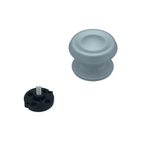 Pomolo fisso per porta SAGUATTI 176/80EB in alluminio argento satinato