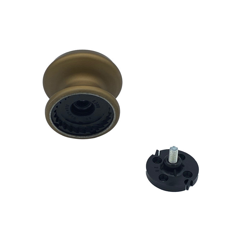 Pomolo fisso per porta SAGUATTI 176/80GB in alluminio bronzo satinato