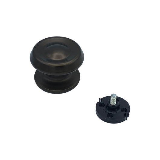 Pomolo fisso per porta SAGUATTI 176/80IB in alluminio marrone opaco