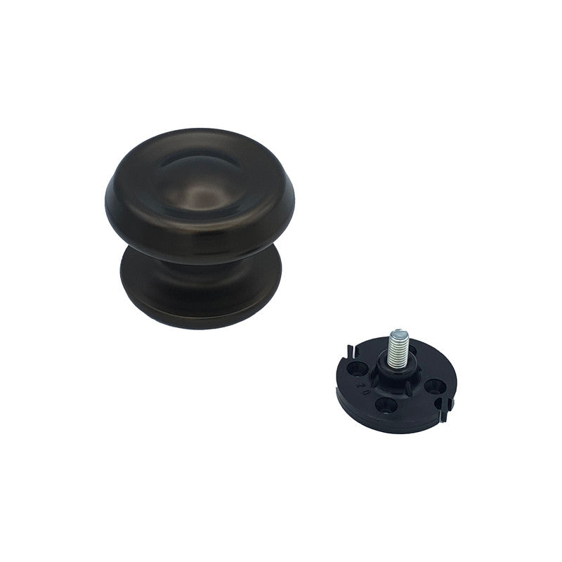 Pomolo fisso per porta SAGUATTI 176/80IB in alluminio marrone opaco