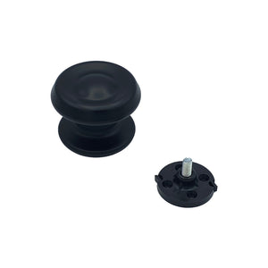 Pomolo fisso per porta SAGUATTI 176/80ZB in alluminio nero opaco