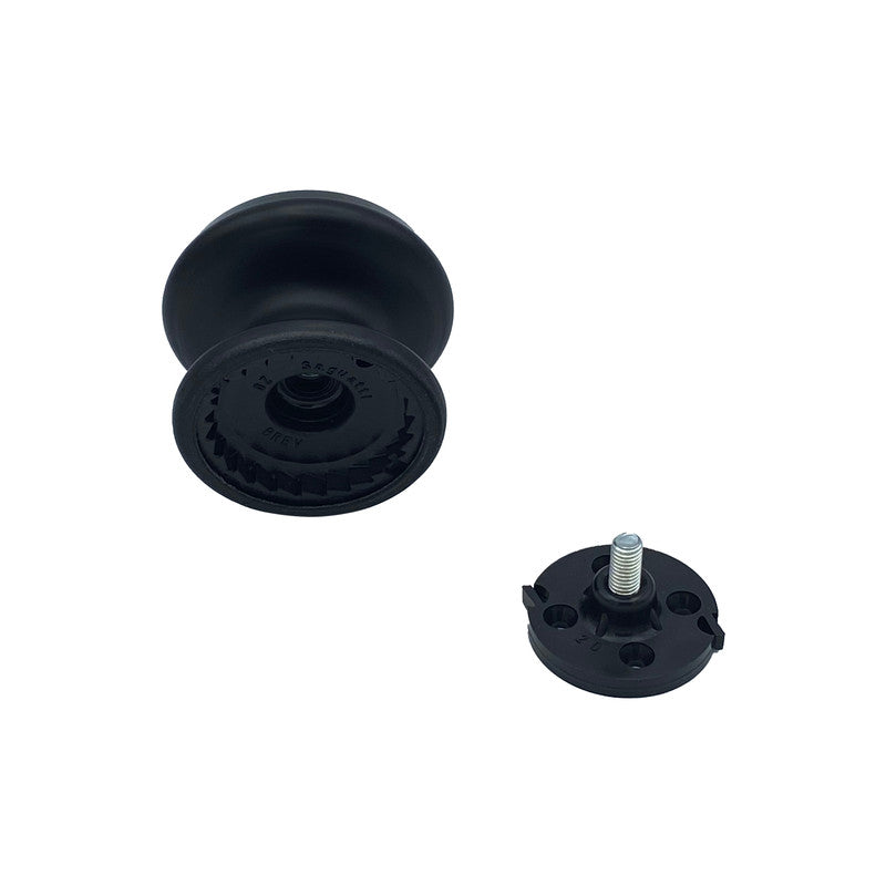 Pomolo fisso per porta SAGUATTI 176/80ZB in alluminio nero opaco