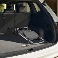 Carrello Spesa Pieghevole 56L Grigio Borsa Termica Trolley Portaspesa e Tracolla