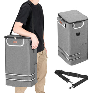 Carrello Spesa Montascale 56L Grigio Borsa Termica Trolley Portaspesa e Tracolla