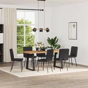 Sedie da Pranzo 6 pz Nere in Similpelle 3315488