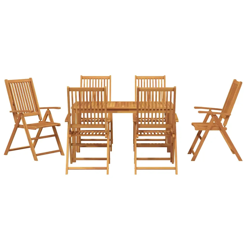 Set da Pranzo per Giardino 7 pcs Marrone 3394735