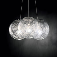 Sospensione Moderna Mapa Metallo Cromo 3 Luci E27