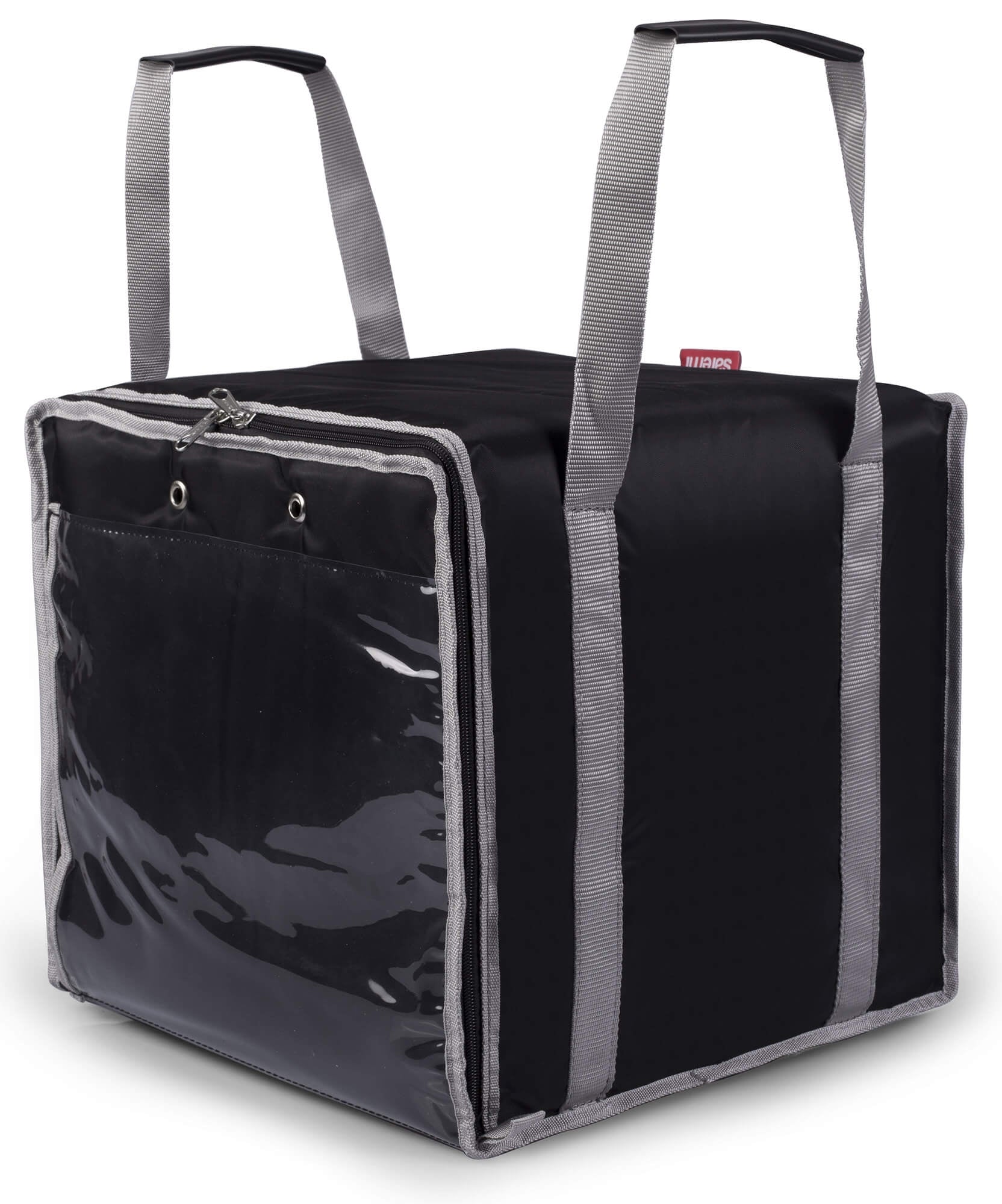 Borsa Termica Porta Pizze da Asporto 8/10 Cartoni Safemi Express 10 Nera e Grigio