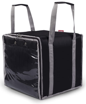 Borsa Termica Porta Pizze da Asporto 8/10 Cartoni Safemi Express 10 Nera e Grigio