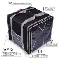 Borsa Termica Porta Pizze da Asporto 8/10 Cartoni Safemi Express 10 Nera e Grigio