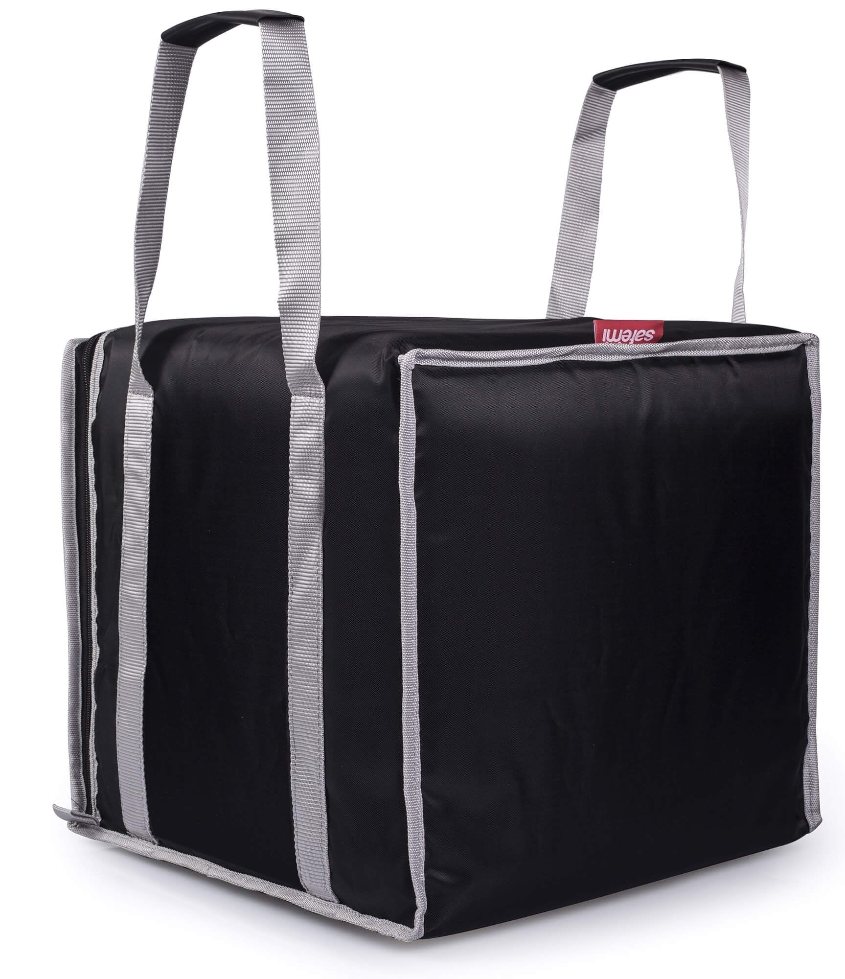 Borsa Termica Porta Pizze da Asporto 8/10 Cartoni Safemi Express 10 Nera e Grigio