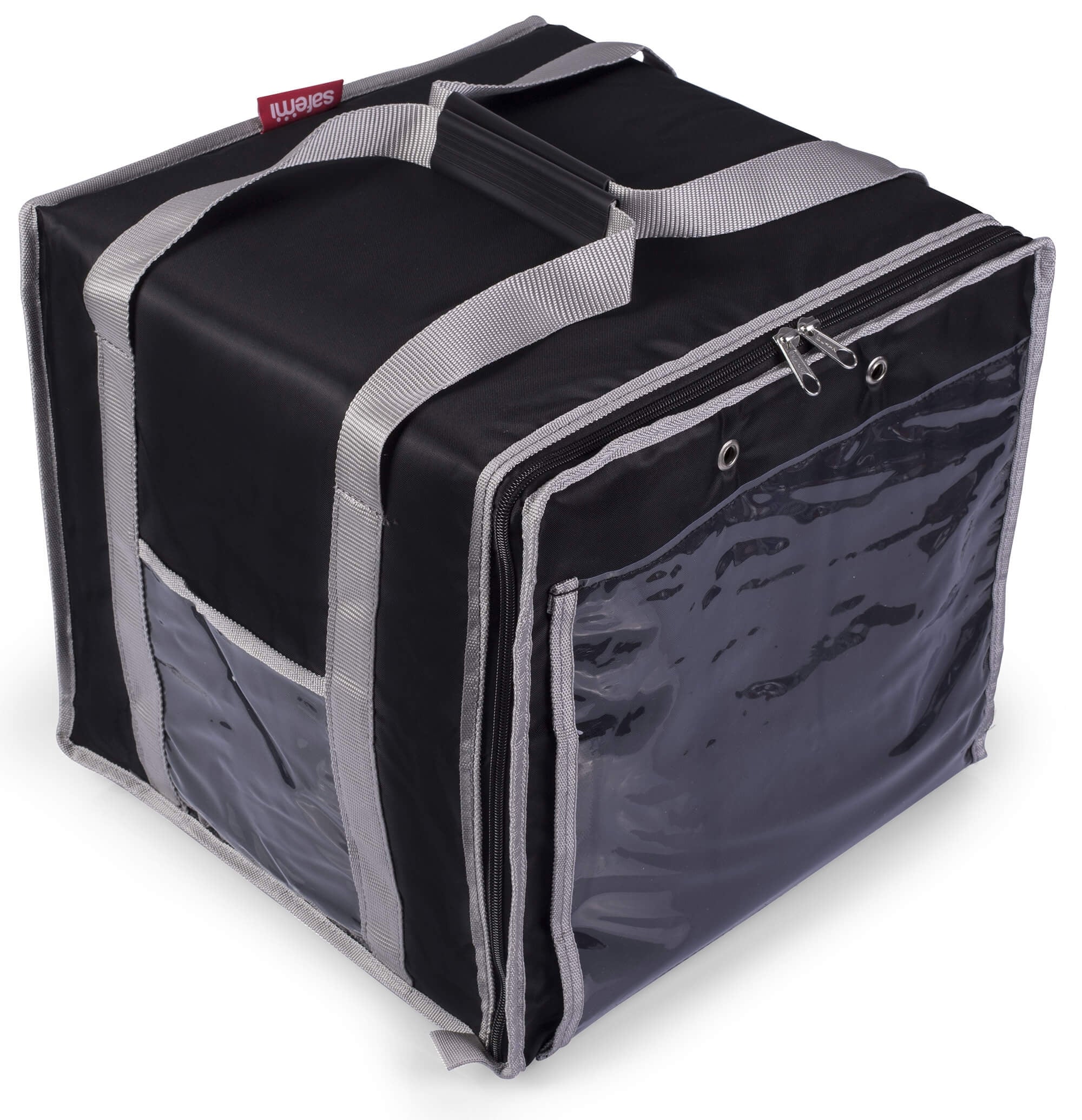 Borsa Termica Porta Pizze da Asporto 8/10 Cartoni Safemi Express 10 Nera e Grigio