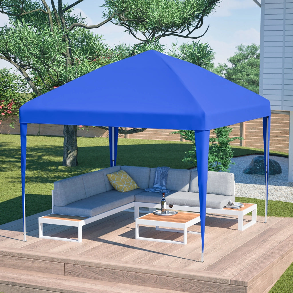 Gazebo 3x3m Pop-up Gazebo pieghevole regolabile in altezza Gazebo da giardino con 4 sacchi di sabbia e borsa da trasporto (blu)