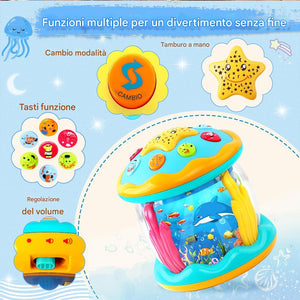 Ocean Paradise Giocattolo Rotante con Led Bambini 2 Colori Assortiti Idea Regalo