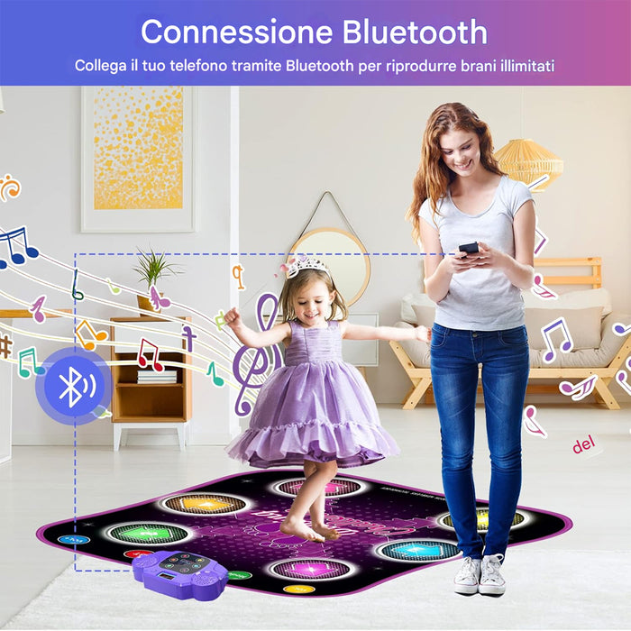 Tappetino da Ballo per Bambini con Bluetooth Tappeto Musicale Gioco Idea Regalo
